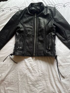 Vintage-Inspired Genuine Leather Motorcycle Jacket | Moto Biker | Black
